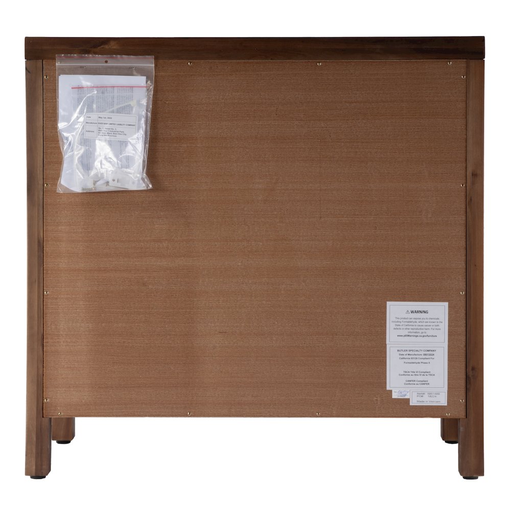 Nora 31 in. W Wood 1 Drawer 2 Door Accent Storage Cabinet, Medium Brown. Picture 8