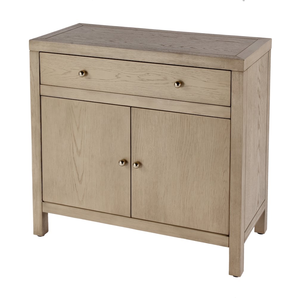 Nora 31 in. W Wood 1 Drawer 2 Door Accent Storage Cabinet, Light Brown. Picture 1