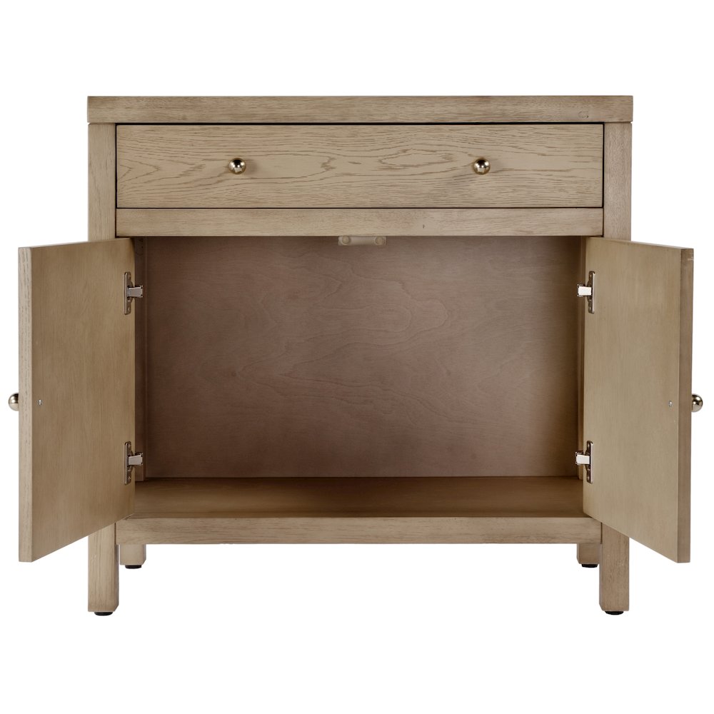 Nora 31 in. W Wood 1 Drawer 2 Door Accent Storage Cabinet, Light Brown. Picture 5