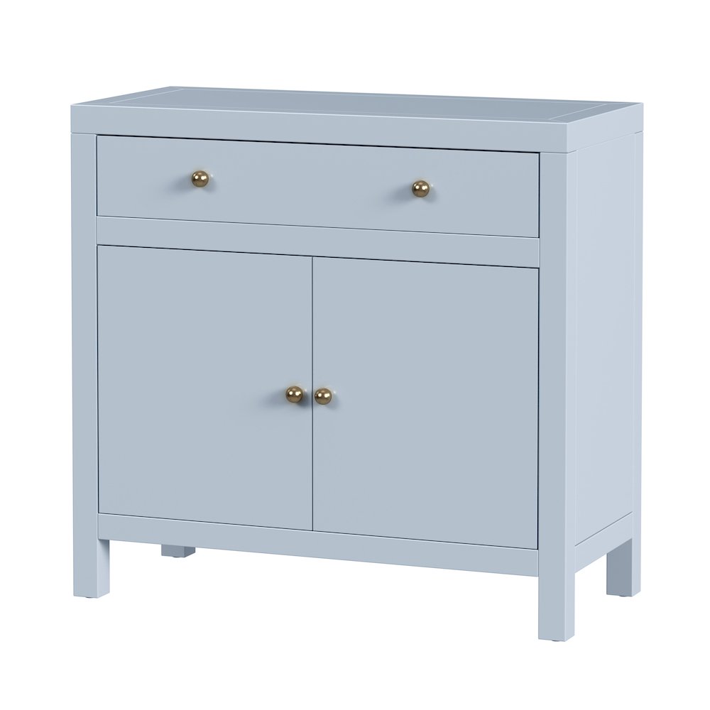 Nora 31 in. W 1 Drawer 2 Door Accent Storage Cabinet, Light Blue. Picture 1