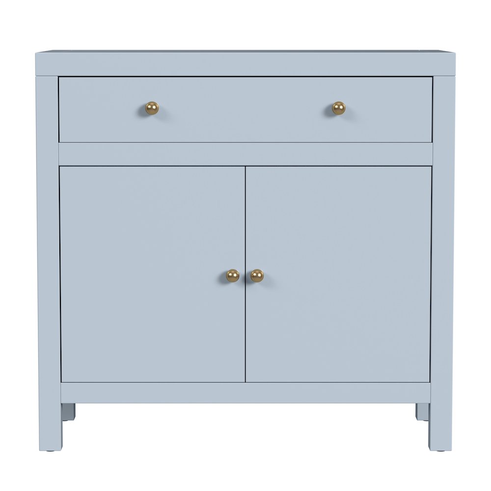 Nora 31 in. W 1 Drawer 2 Door Accent Storage Cabinet, Light Blue. Picture 4
