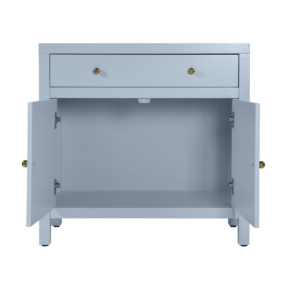 Nora 31 in. W 1 Drawer 2 Door Accent Storage Cabinet, Light Blue. Picture 5