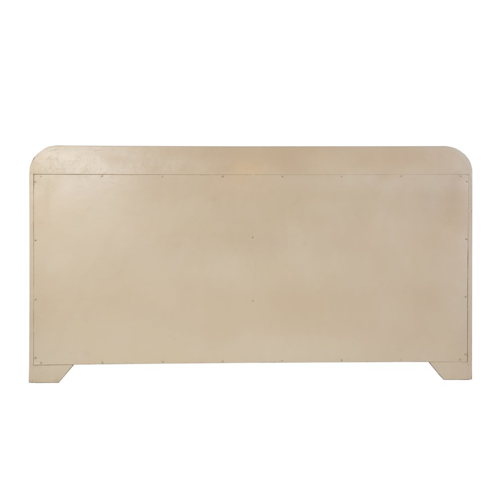 Cora 60.5 in. W Wood Burl 6 Drawer Dresser, Light Brown. Picture 6