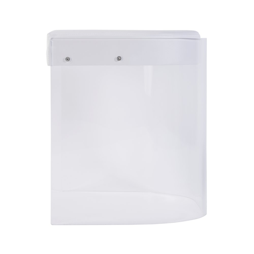 Solara 20 in. Seat Height Acrylic and Upholstered Accent Stool, Clear. Picture 4