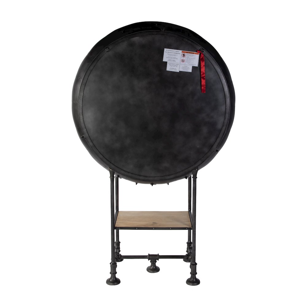 Roanoke 43 in W x 69 in. H Iron Bar Cabinet, Black. Picture 8