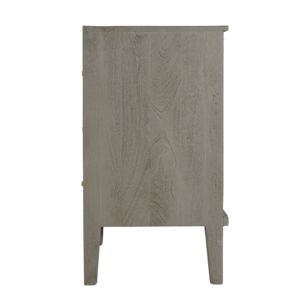 Rockport 46 in. W Rectangular Wood 3 Drawer Dresser, Gray. Picture 5