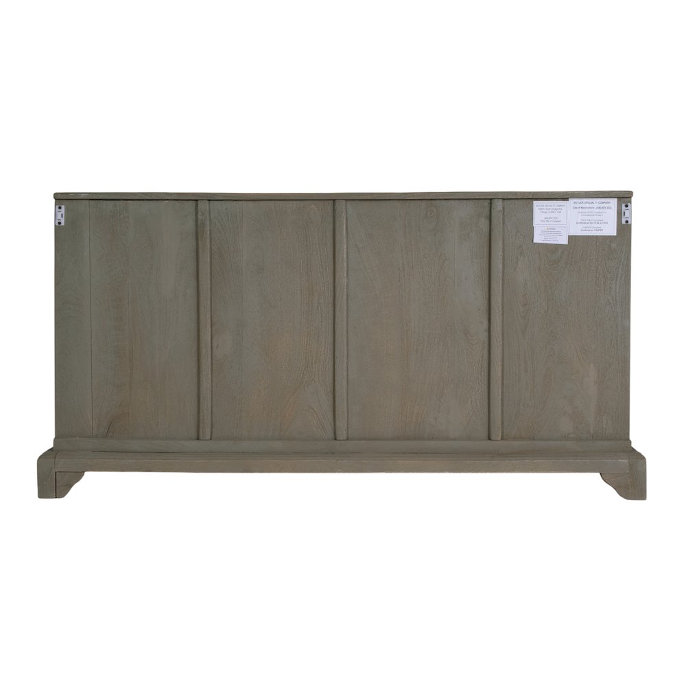 Faro 55 in. W Rectangular Wood 8 Drawer Dresser, Gray. Picture 9