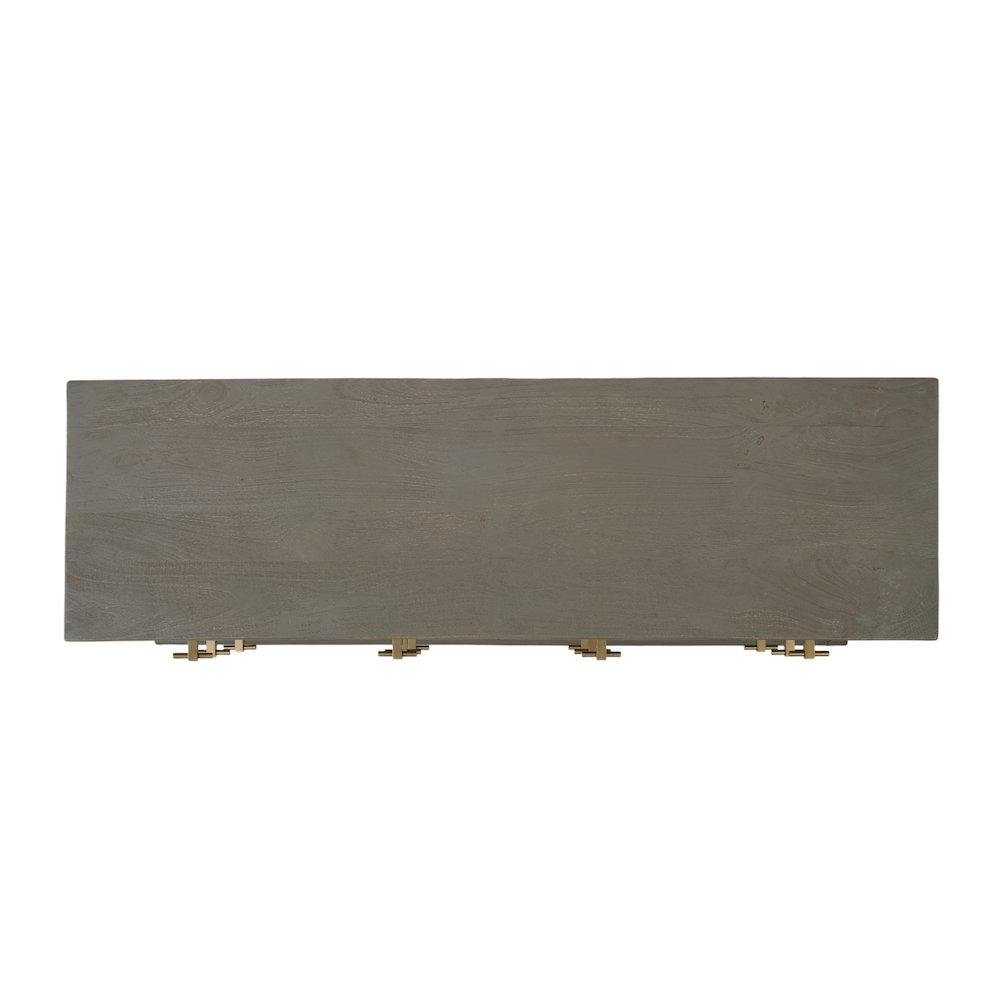 Faro 55 in. W Rectangular Wood 8 Drawer Dresser, Gray. Picture 10