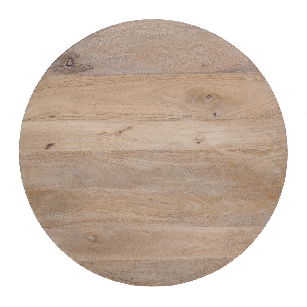 Carmine 30 in. Round Wood Coffee Table, Natural. Picture 4
