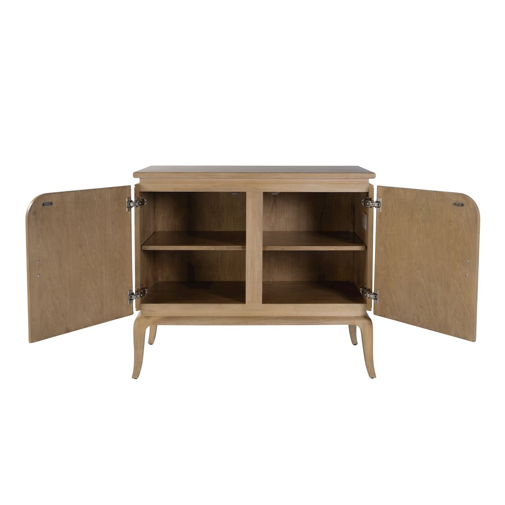 Karolina 40 in. W Wood 2 Door Accent Cabinet, Light Brown. Picture 4