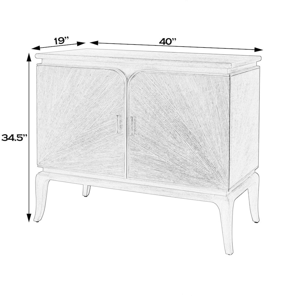 Karolina 40 in. W Wood 2 Door Accent Cabinet, Light Brown. Picture 2