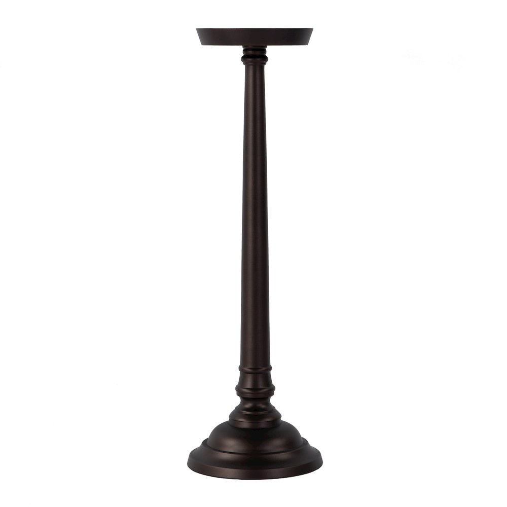 Tilly 7 in. W Round All Metal Pedestal Base End Table, Bronze. Picture 3