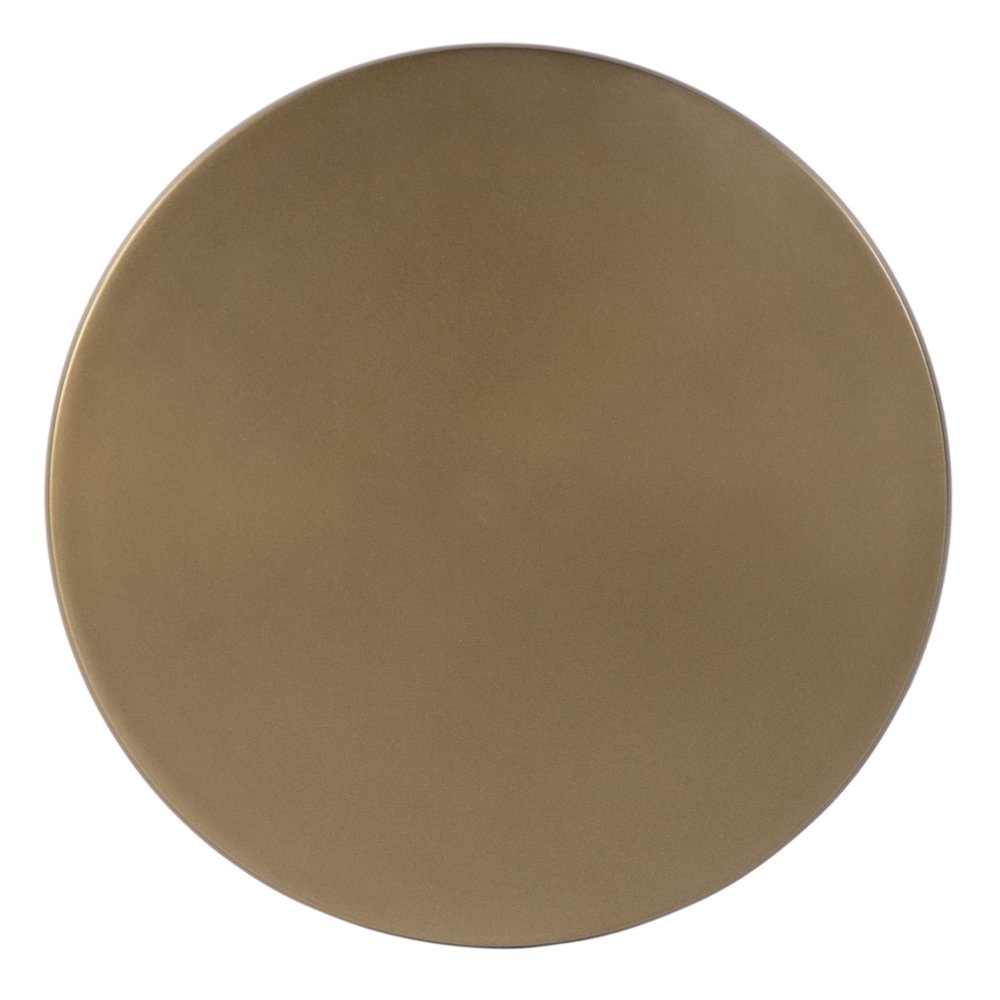 Alisa 10 in. W Round All Metal Pedestal Base End Table, Antique Gold. Picture 4