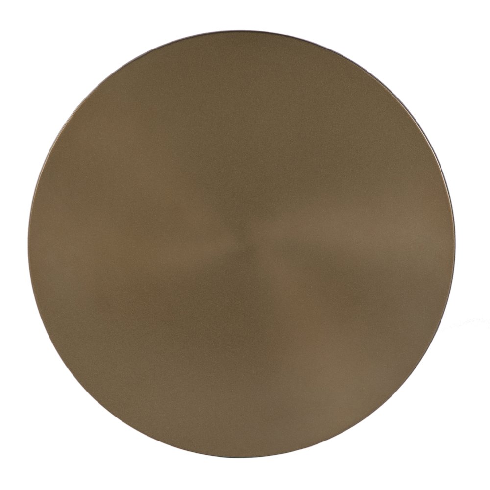 Passeo 10 in. W Round All Metal Pedestal Base End Table, Gold. Picture 4