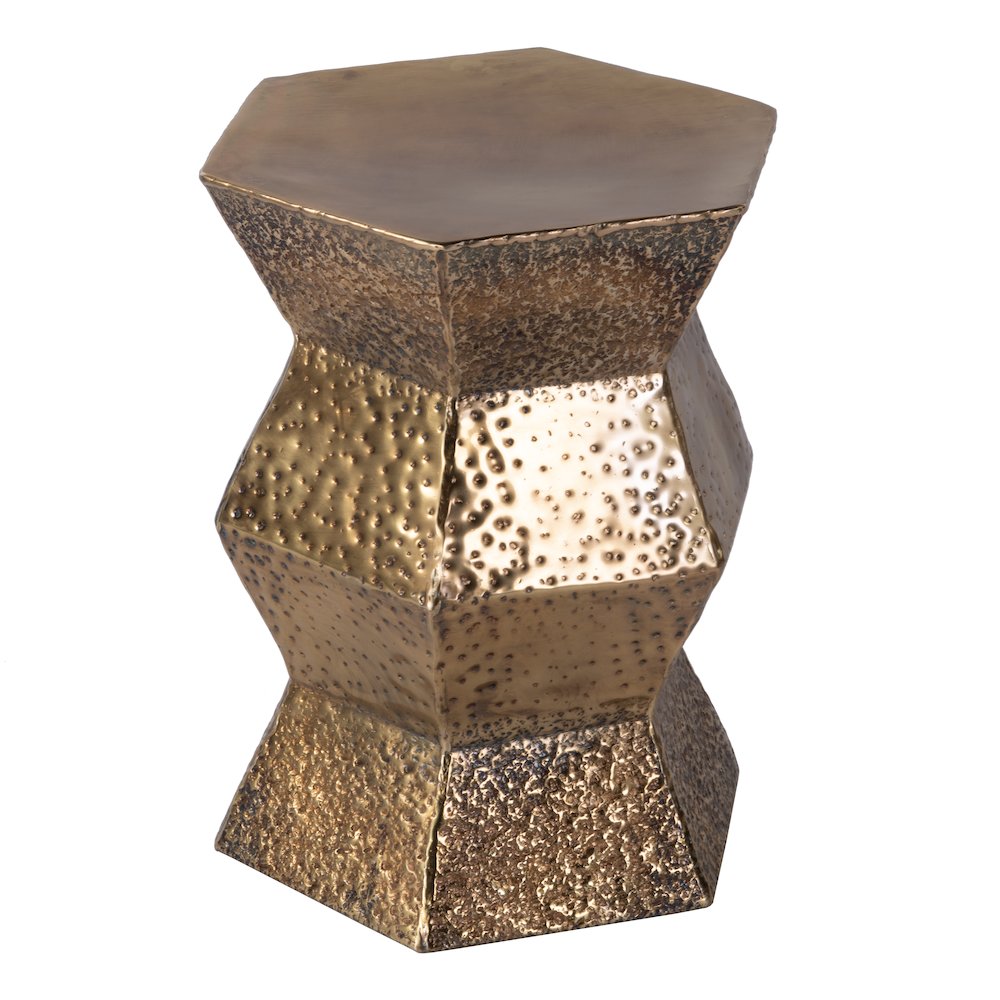 Renzo 16 in. W Stainless Steel Modern End Table, Copper. Picture 1