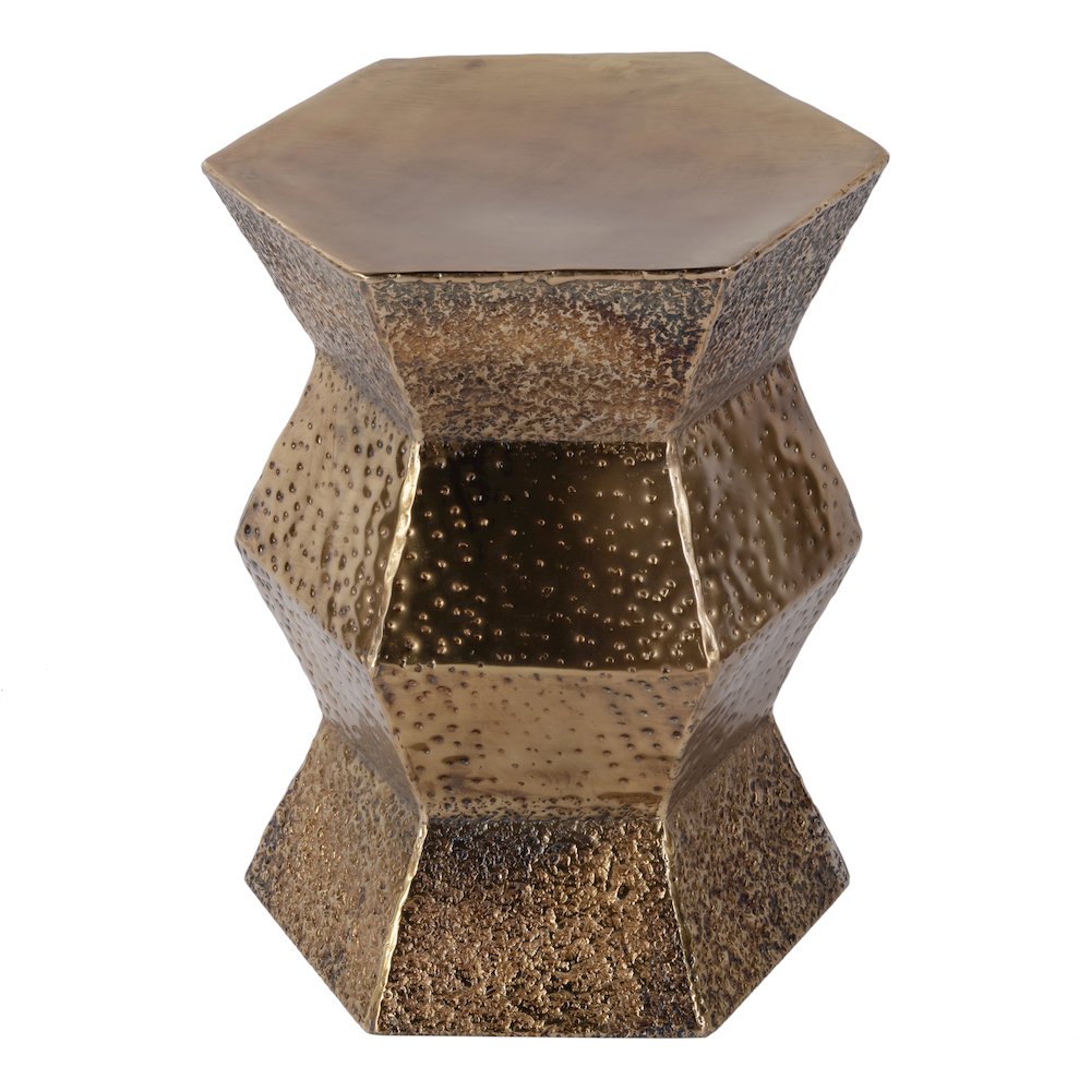 Renzo 16 in. W Stainless Steel Modern End Table, Copper. Picture 3