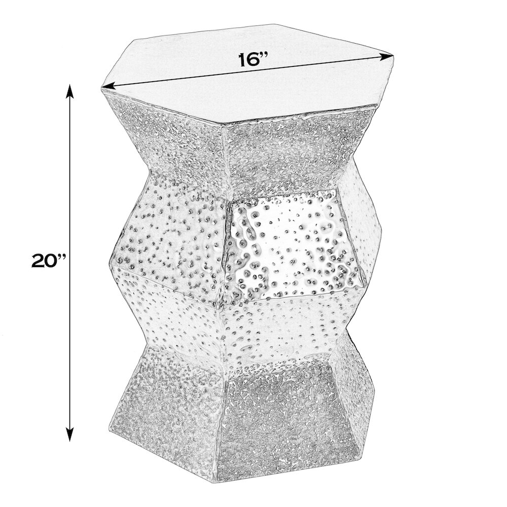 Renzo 16 in. W Stainless Steel Modern End Table, Copper. Picture 2