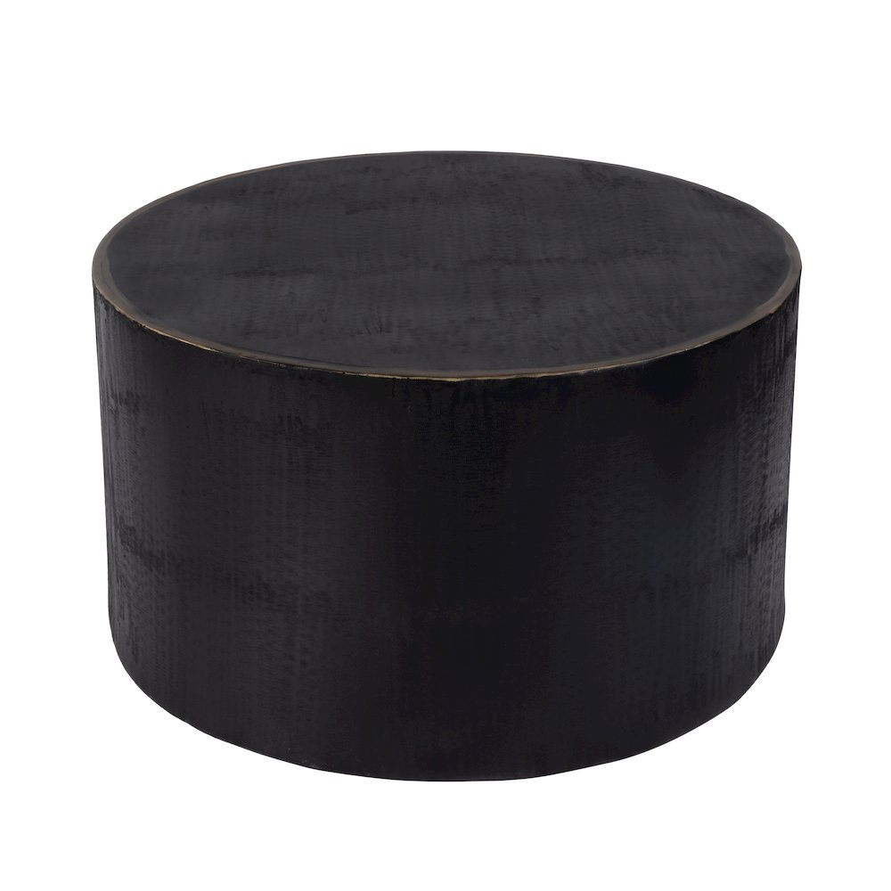 Tundra 31.5 in. W Round Stainless Steel Coffee Table, Bronze. Picture 1