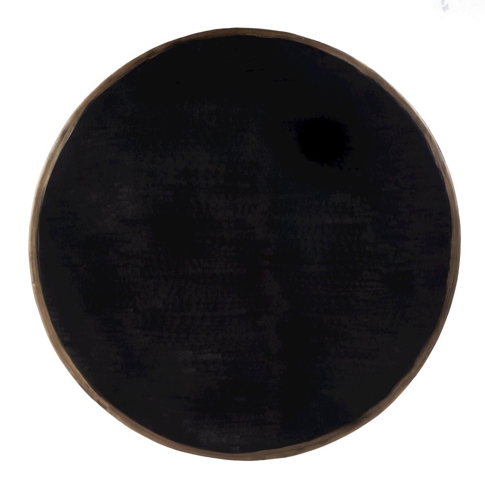 Tundra 31.5 in. W Round Stainless Steel Coffee Table, Bronze. Picture 4