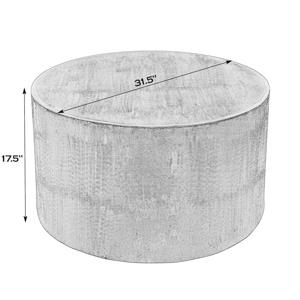 Tundra 31.5 in. W Round Stainless Steel Coffee Table, Bronze. Picture 2