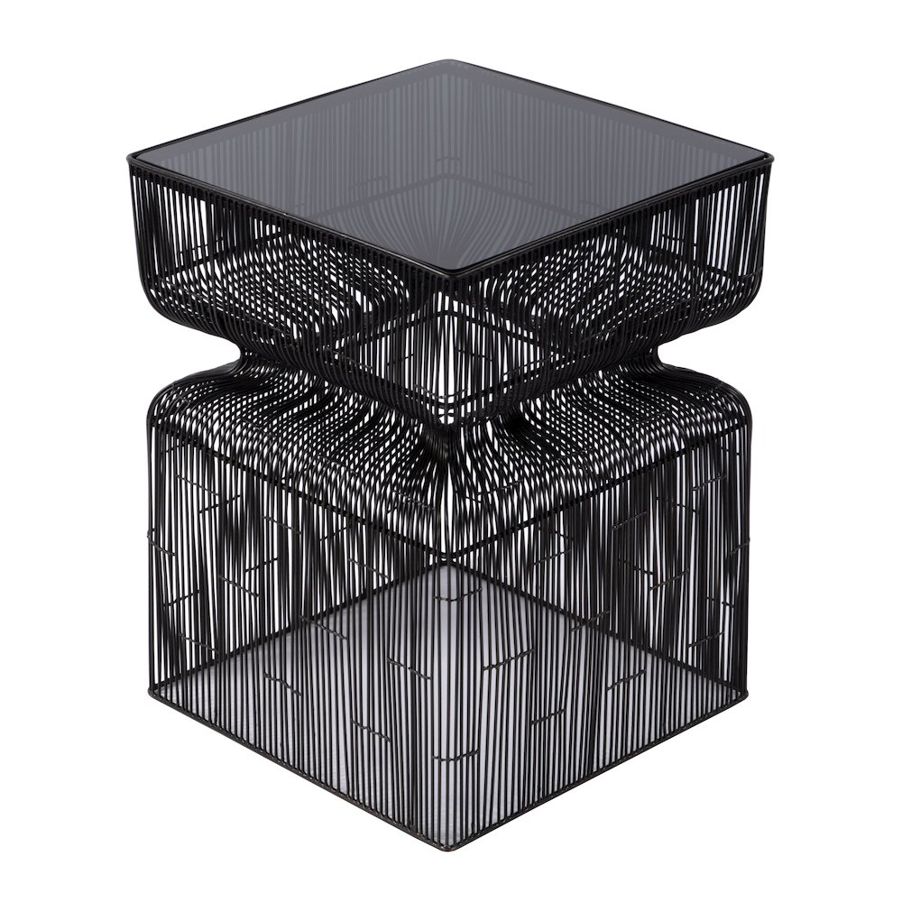 Ivar 14 in. W Square Stainless Steel Modern End Table, Bronze. Picture 5