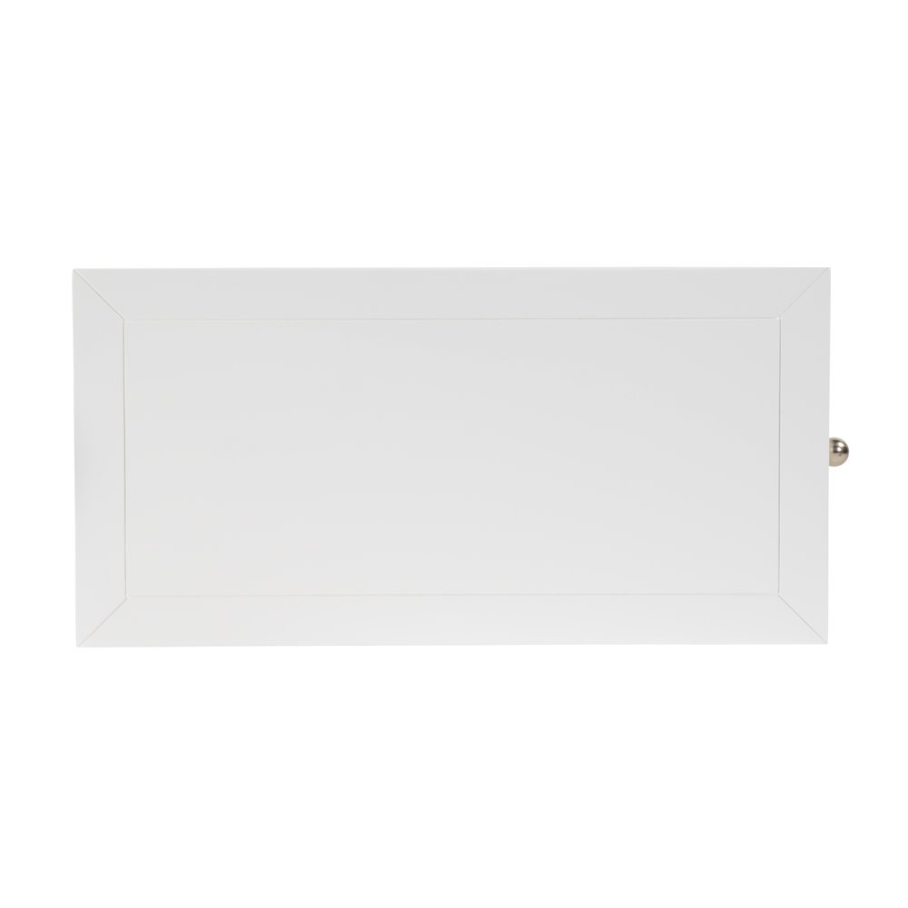 Nora 12 in. W Rectangular Wood 1 Door Narrow End Table with Pull-Out Tray, White. Picture 9