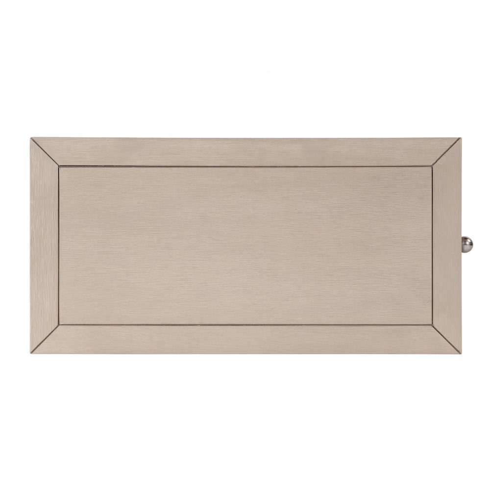 Nora 12 in. W Rectangular Wood 1 Door Narrow End Table with Pull-Out Tray, Taupe. Picture 9