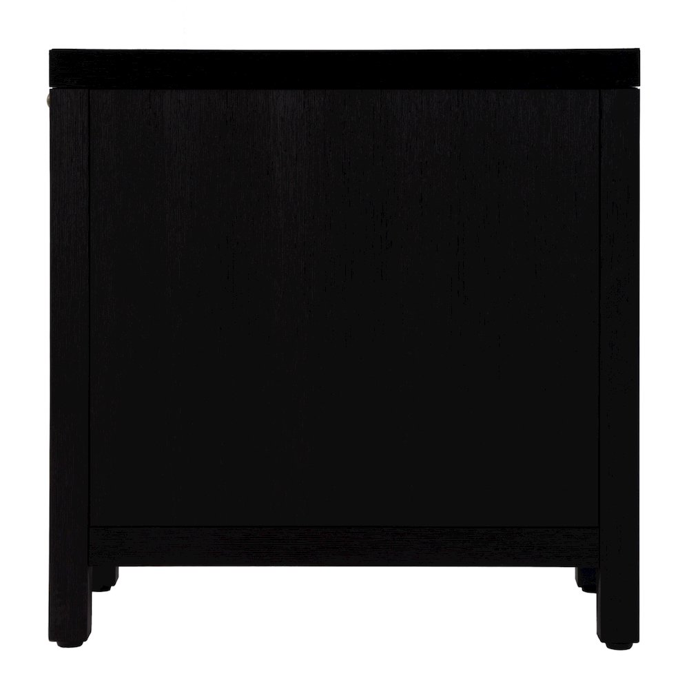 12 in. W Rectangular Wood 1 Door Narrow End Table with Pull-Out Tray, Coffee. Picture 7