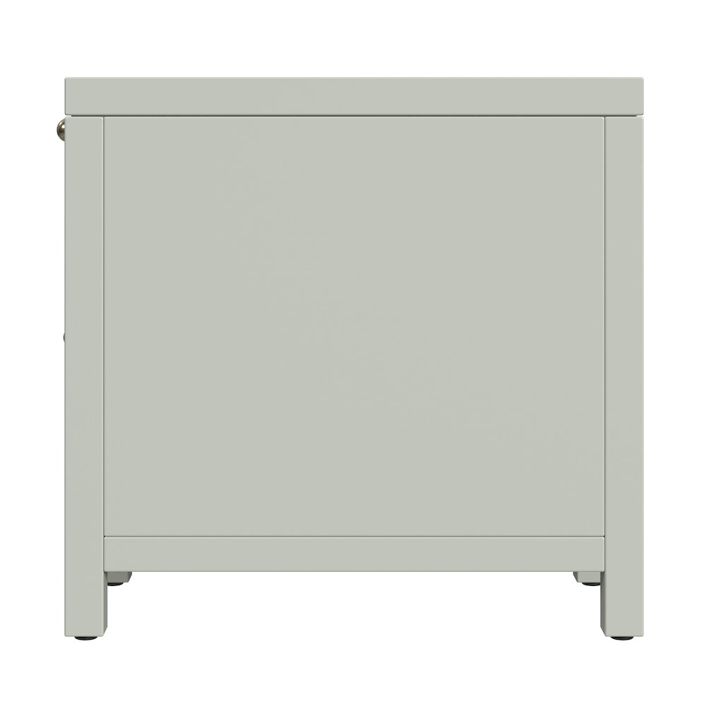 Nora 12 in. W Wood 1 Door End Table with Pull-Out Tray, Sage Green. Picture 5