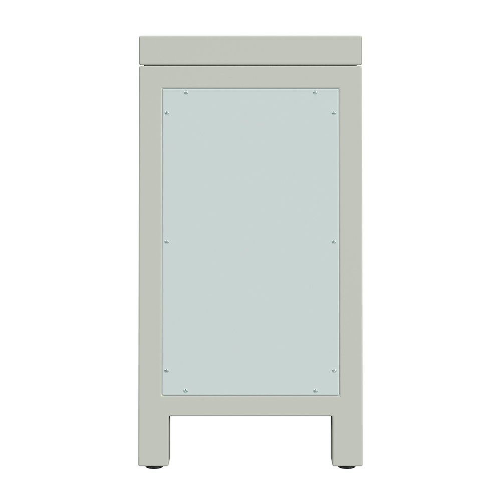 Nora 12 in. W Wood 1 Door End Table with Pull-Out Tray, Sage Green. Picture 6