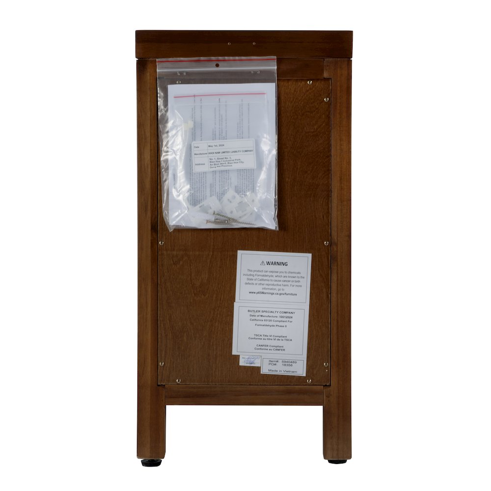 12 in. W Rectangular Wood 1 Door Narrow End Table with Pull-Out Tray. Picture 8