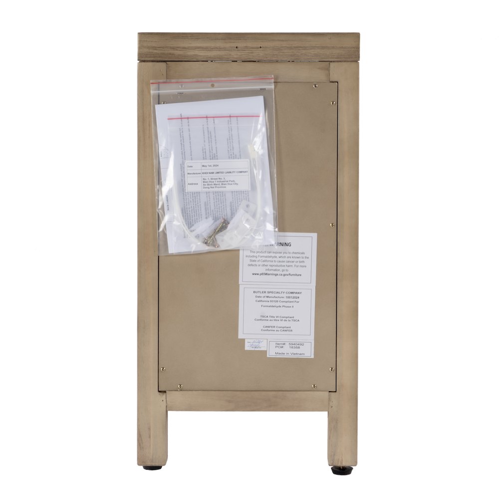 12 in. W Rectangular Wood 1 Door Narrow End Table with Pull-Out Tray. Picture 7