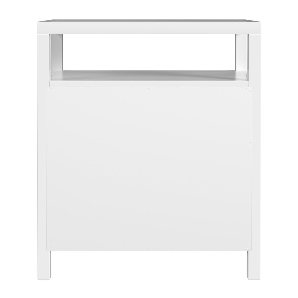27 in. W Rectangular Wood 3 Drawer Tall Nightstand with Open Shelf on Top. Picture 6