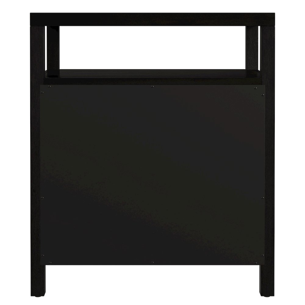 27 in. W Rectangular Wood 3 Drawer Tall Nightstand with Open Shelf on Top. Picture 6