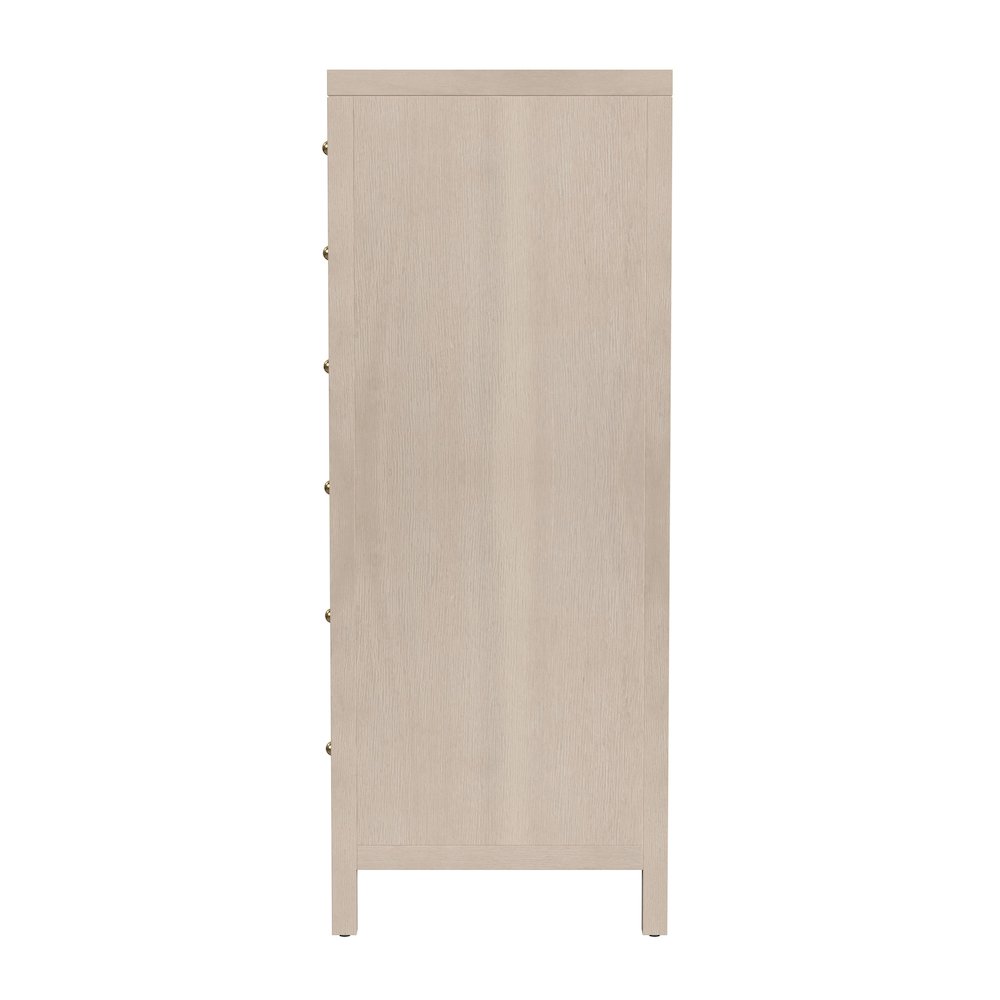 Nora 22 in. W Rectangular Wood 6 Drawer Lingerie Chest, Taupe. Picture 5