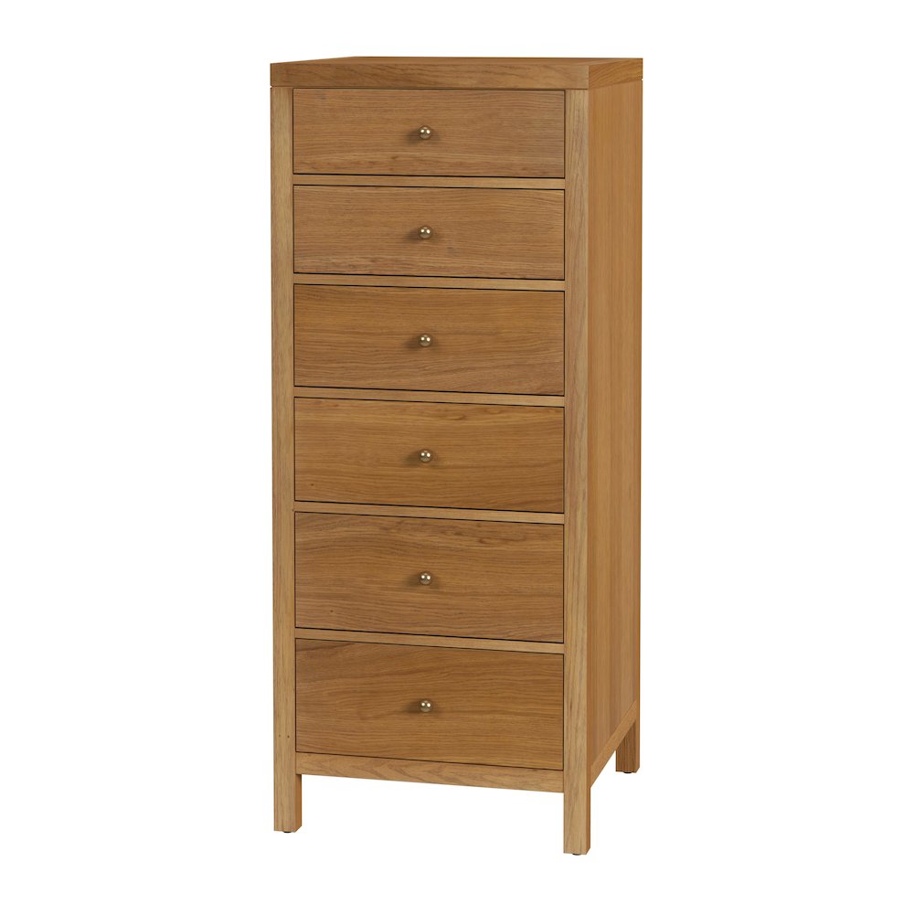 Nora 22 in. W Rectangular Wood 6 Drawer Lingerie Chest, Natural. Picture 1