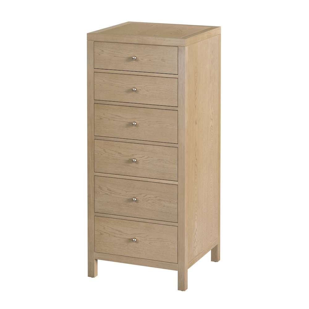 Nora 22 in. W Rectangular Wood 6 Drawer Lingerie Chest, Light Brown. Picture 1