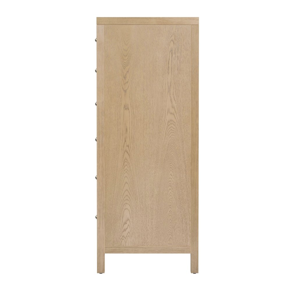 Nora 22 in. W Rectangular Wood 6 Drawer Lingerie Chest, Light Brown. Picture 5