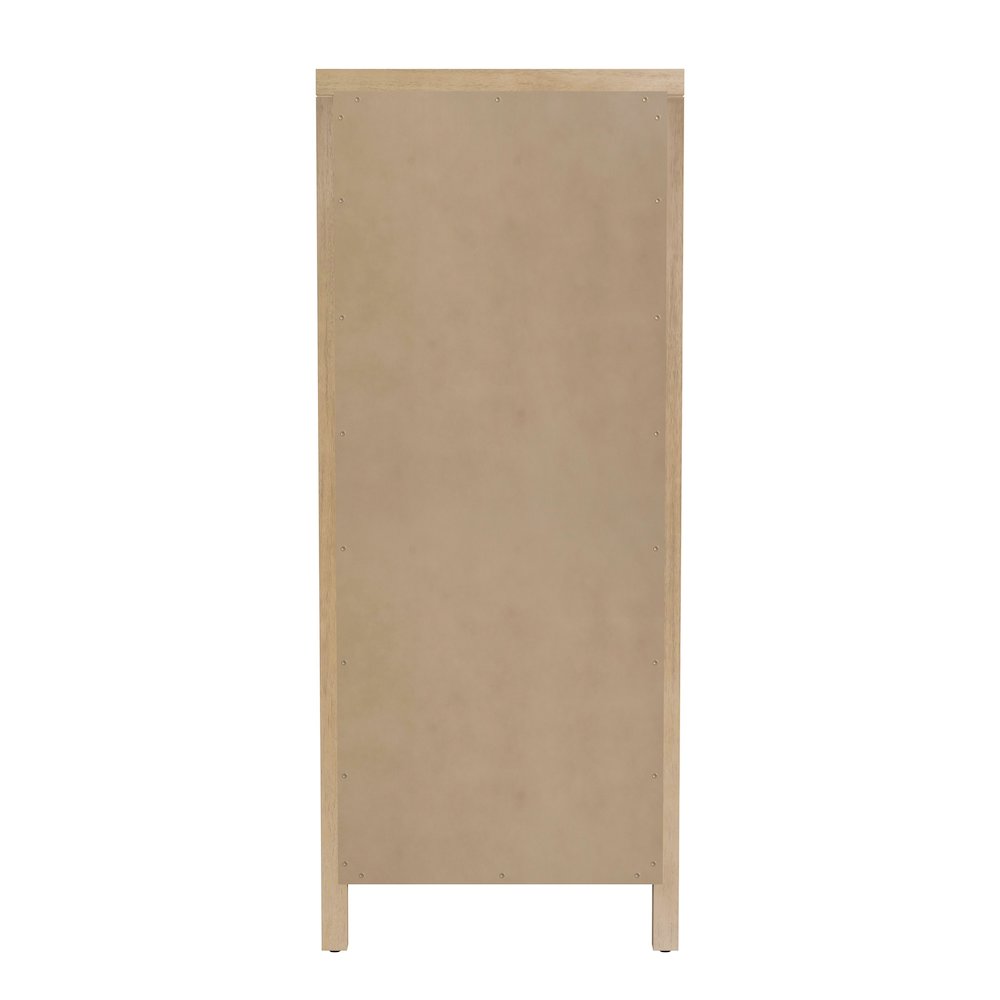 Nora 22 in. W Rectangular Wood 6 Drawer Lingerie Chest, Light Brown. Picture 6