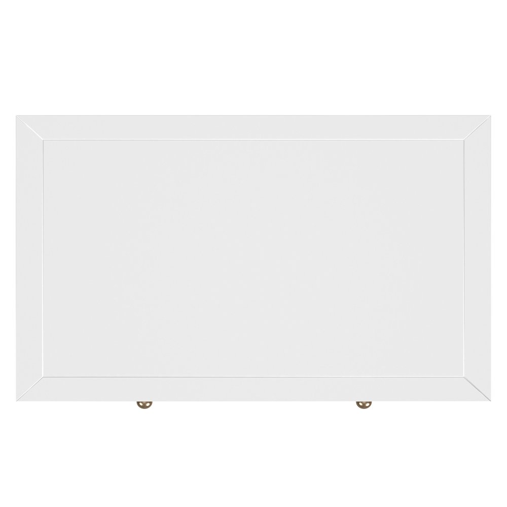 30 in. W Rectangular Wood 1 Drawer Wide Nightstand with Lower Open Shelf, White. Picture 7