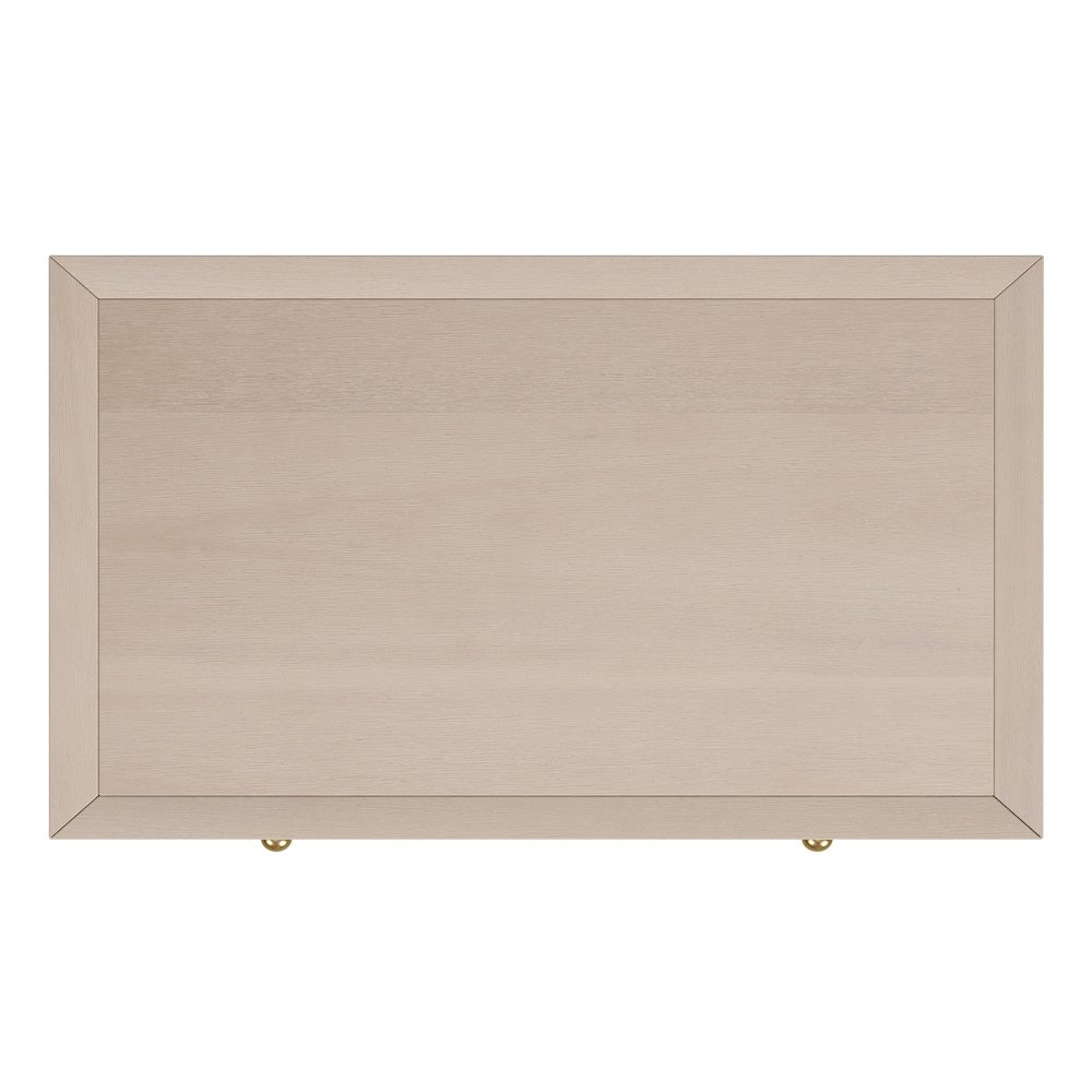 Nora 30 in. W Wood 1 Drawer Wide Nightstand with Shelf, Taupe. Picture 7