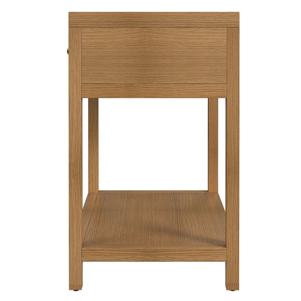 30 in. W Rectangular Wood 1 Drawer Wide Nightstand with Lower Open Shelf. Picture 5