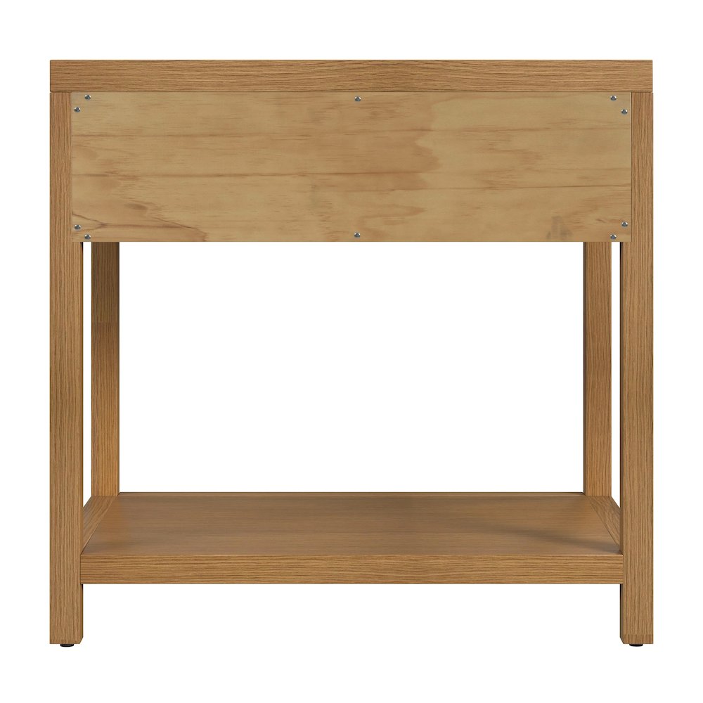 30 in. W Rectangular Wood 1 Drawer Wide Nightstand with Lower Open Shelf. Picture 6