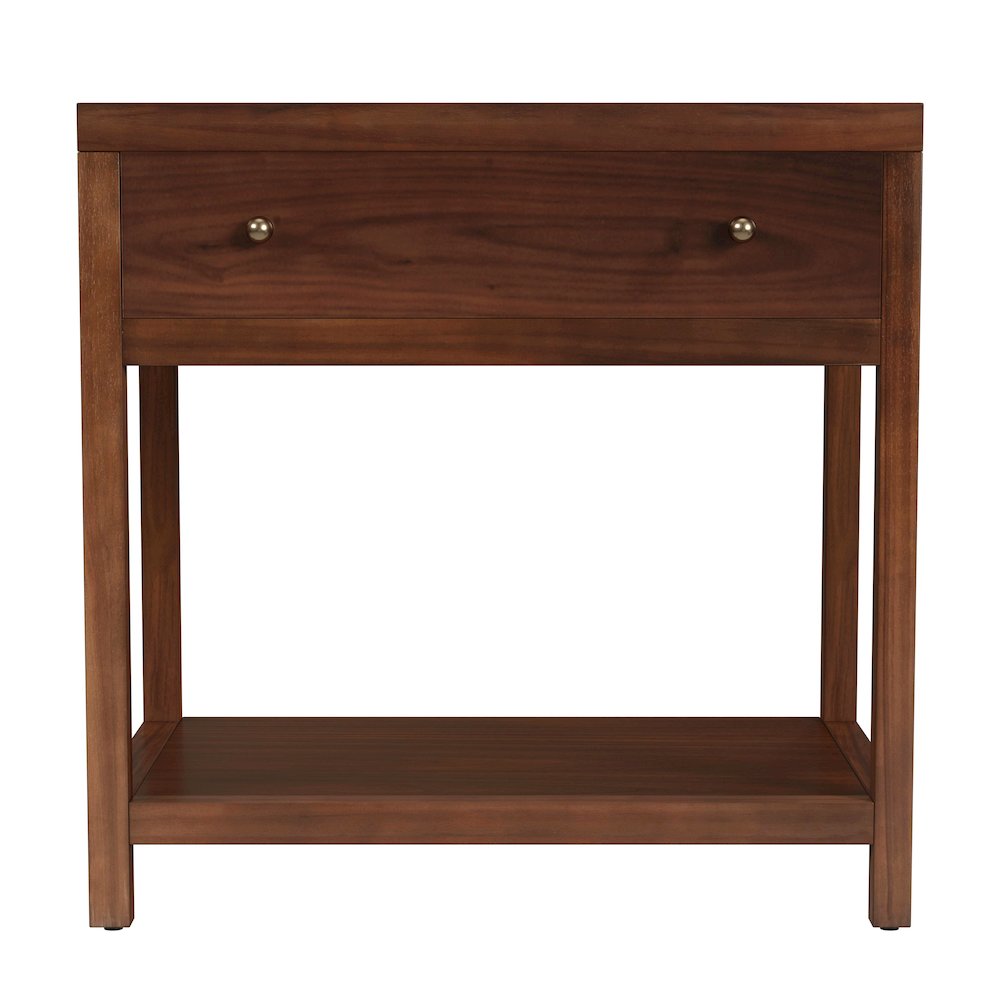 30 in. W Rectangular Wood 1 Drawer Wide Nightstand with Lower Open Shelf. Picture 4