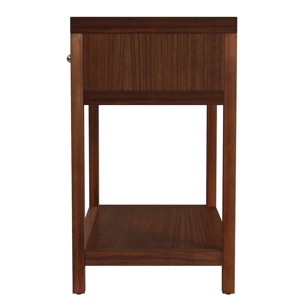 30 in. W Rectangular Wood 1 Drawer Wide Nightstand with Lower Open Shelf. Picture 5