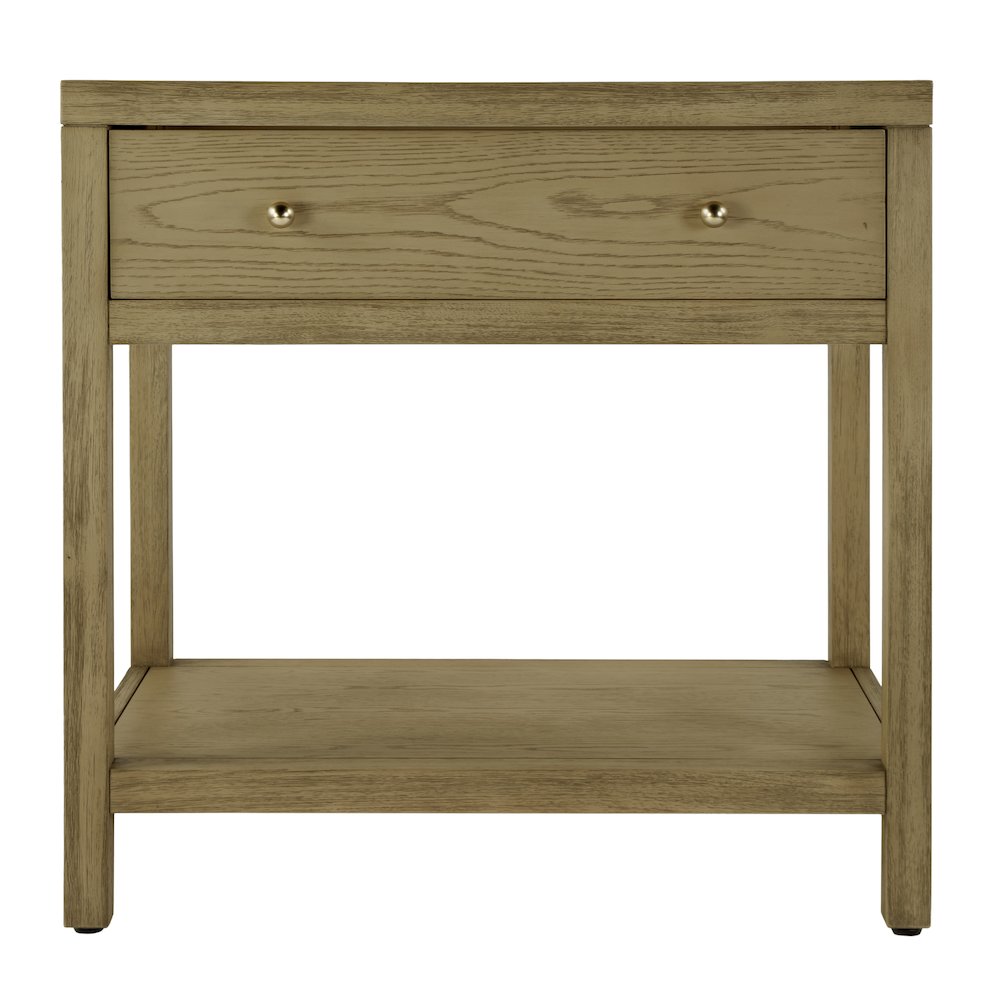 30 in. W Rectangular Wood 1 Drawer Wide Nightstand with Lower Open Shelf. Picture 2