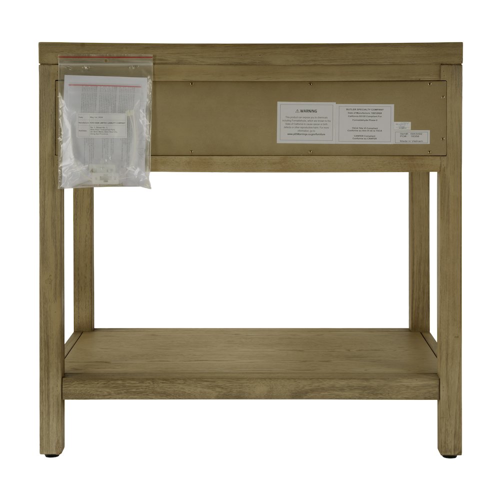 30 in. W Rectangular Wood 1 Drawer Wide Nightstand with Lower Open Shelf. Picture 5