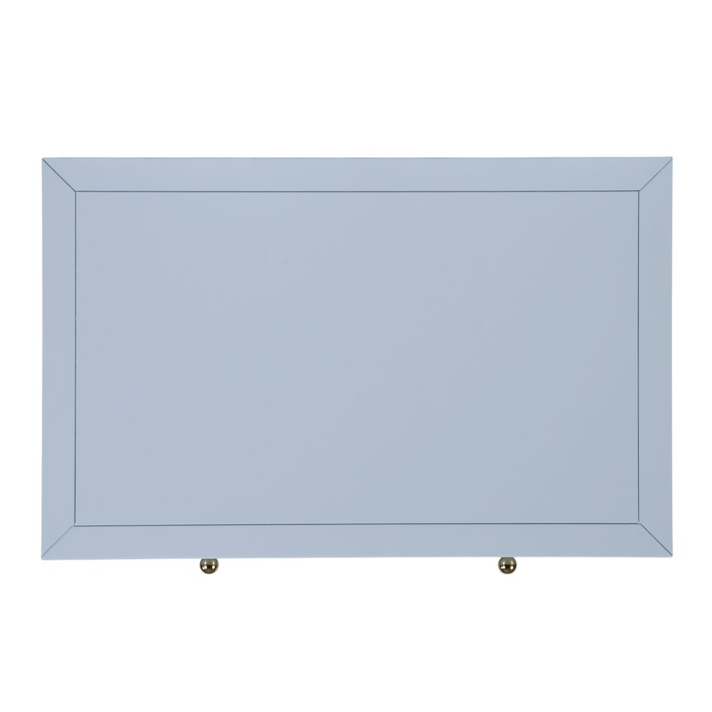 Nora 30 in. W Wood 1 Drawer Wide Nightstand with Shelf, Light Blue. Picture 9
