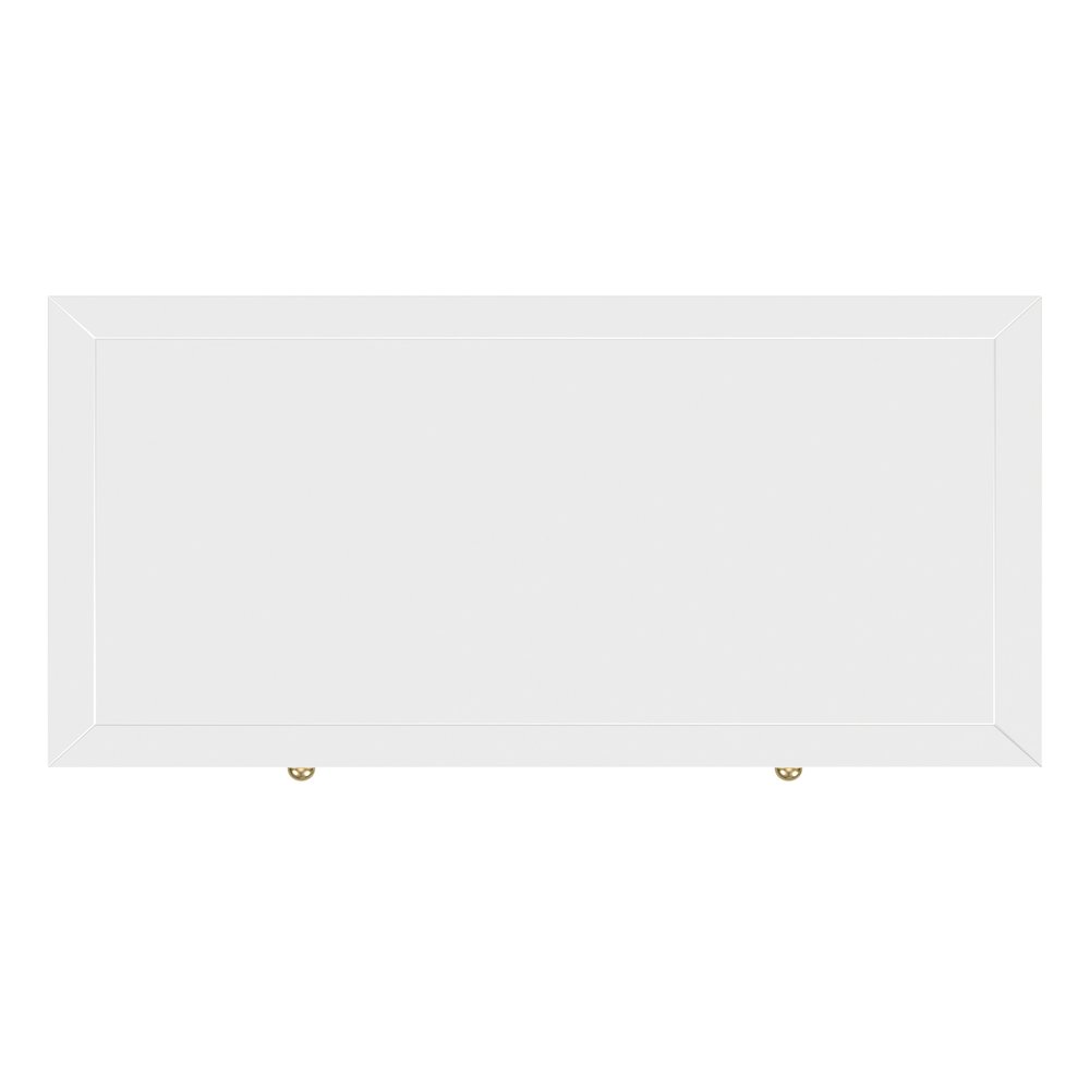 Nora 36 in. W Rectangular Wood 5 Drawer Tall Dresser, Smooth White. Picture 7