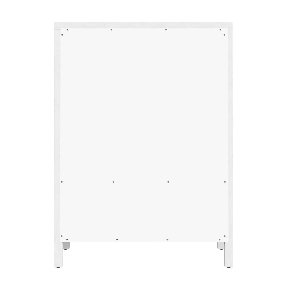 Nora 36 in. W Rectangular Wood 5 Drawer Tall Dresser, White. Picture 6